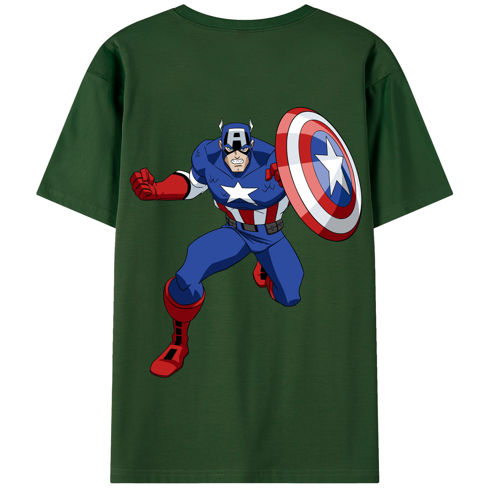 （画像用） アベンジャーズ The Avengers 綿100％半袖Tシャツ（背面プリント）
